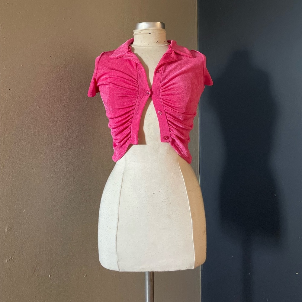 Pretty little thing Pink button top